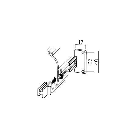 Attache pour profil aluminium prise de main