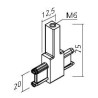 Support intermédiaire carré pour tube rectangle