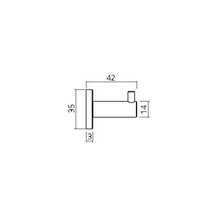 Patère inox ronde