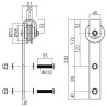 Roulettes pour porte coulissante suspendue BASIC