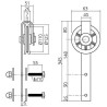 Roulettes pour porte coulissante suspendue WHEEL