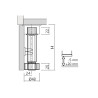 Pied de meuble de cuisine triangulaire