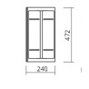 Range-couverts COMBI 2 compartiments