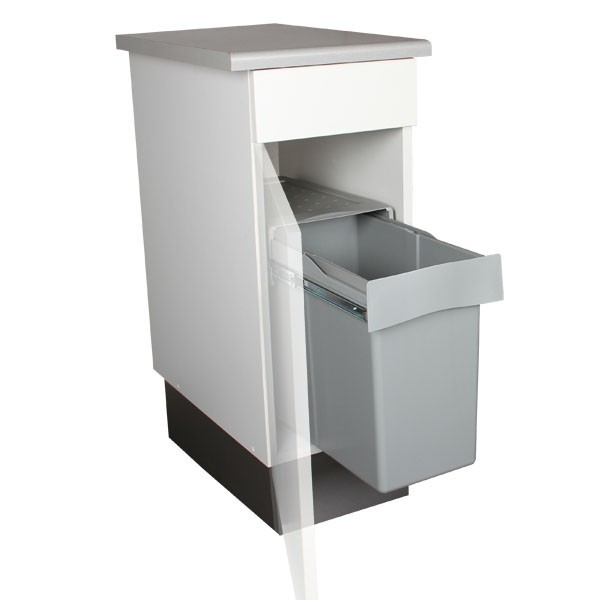 Häfele Poubelle Encastrable 30L Basculant, Gris, Cuisine, Garage