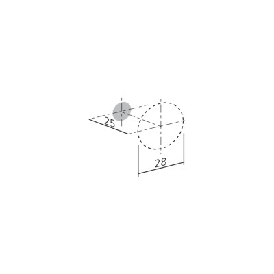 Bouton de meuble POINT de FURNIPART - Or mat