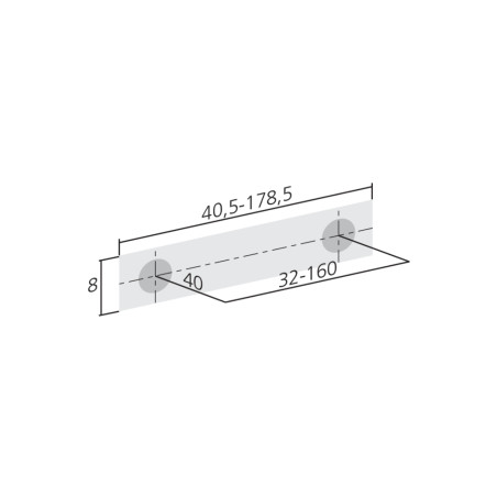 Poignée de meuble look inox LUCK de FURNIPART