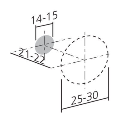 Bouton de meuble CISS - Or satiné