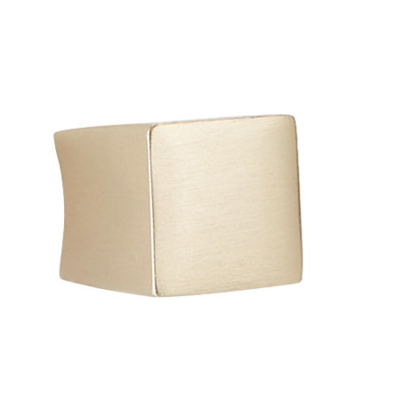 Bouton de meuble or satiné forme carré