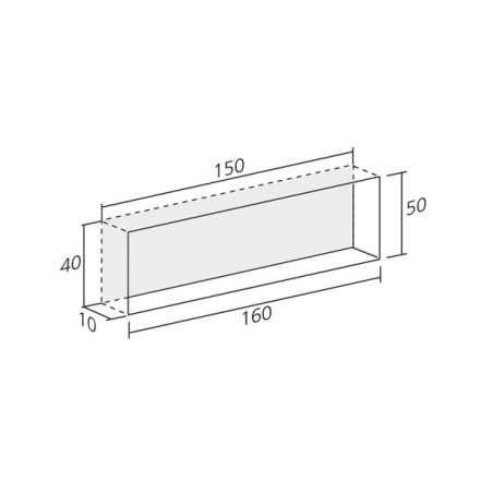 Poignée de meuble noire cuvette rectangle