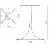 Pied de table central TULIPE - 730 mm