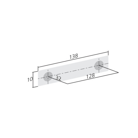 Poignée de meuble look inox SQUARE 10 FURNIPART