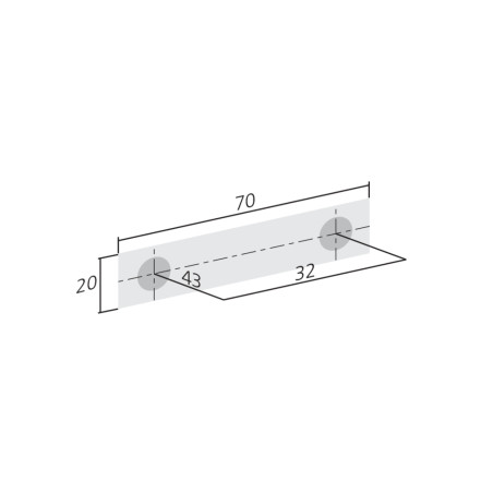 Poignée de meuble look inox DROP