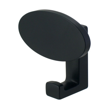 Patère ovale noir mat