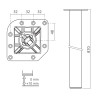 Pied de table carré - 870 mm