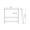 Pied de table incliné - 710 mm / 870 mm
