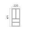 Range-couverts bois pour tiroir de 300 mm de large