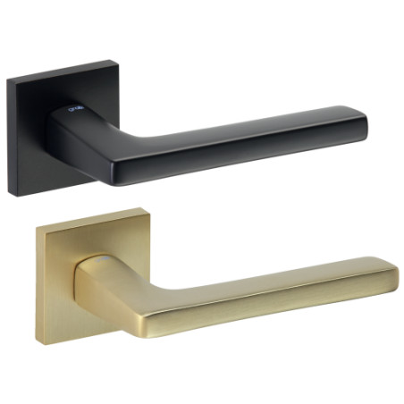 Béquille de porte sur rosace carrée LOGGIC