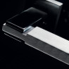 Poignée de porte d'intérieur QUADRA look inox / chromé