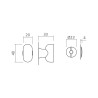 Bouton de condamnation NUDA PURO - Look inox