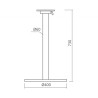 Pied de table repliable - 730 mm