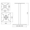 Pied de table QUADRO - 730 mm