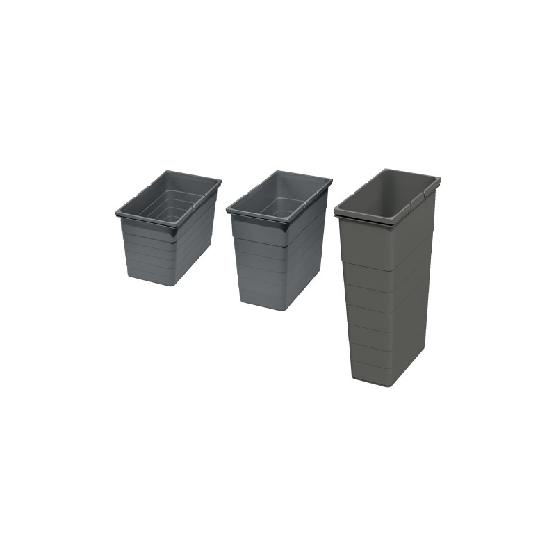 Seaux XL pour poubelles tiroir anthracite