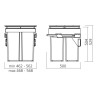 Poubelle EVO tri sélectif - 80L
