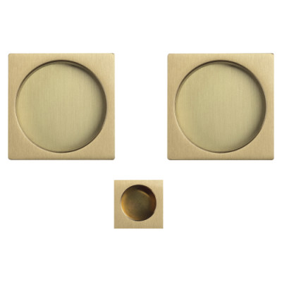 Poignée de porte coulissante cuvette - Or satiné