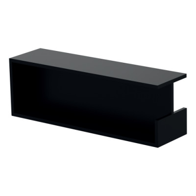 Poignée de porte coulissante horizontale - Noir mat