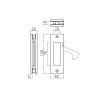 Poignée de chant pour porte en verre - Look inox