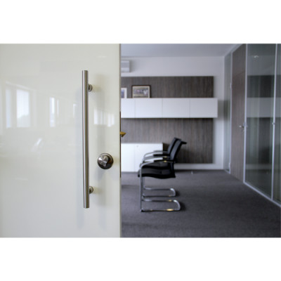 Poignée de porte coulissante Ø25 mm - Chromé mat