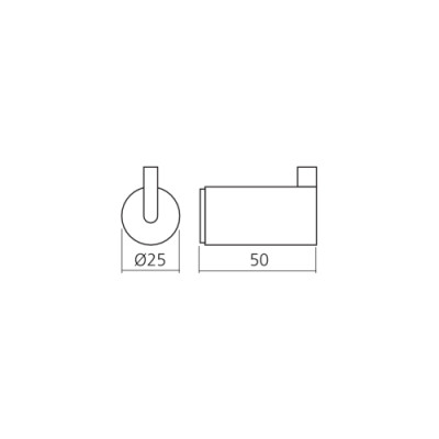 Patère NOVA - Inox brossé / Inox poli