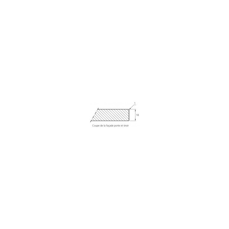 Porte de cuisine sur mesure ALPHA Brillant