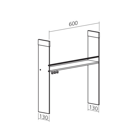 Étagère pour fond de crédence MODULAR 600 mm