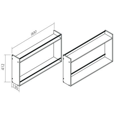 Étagère à poser pour îlot MODULAR 900 mm