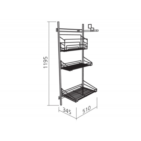 Ensemble coulissant pour aspirateur