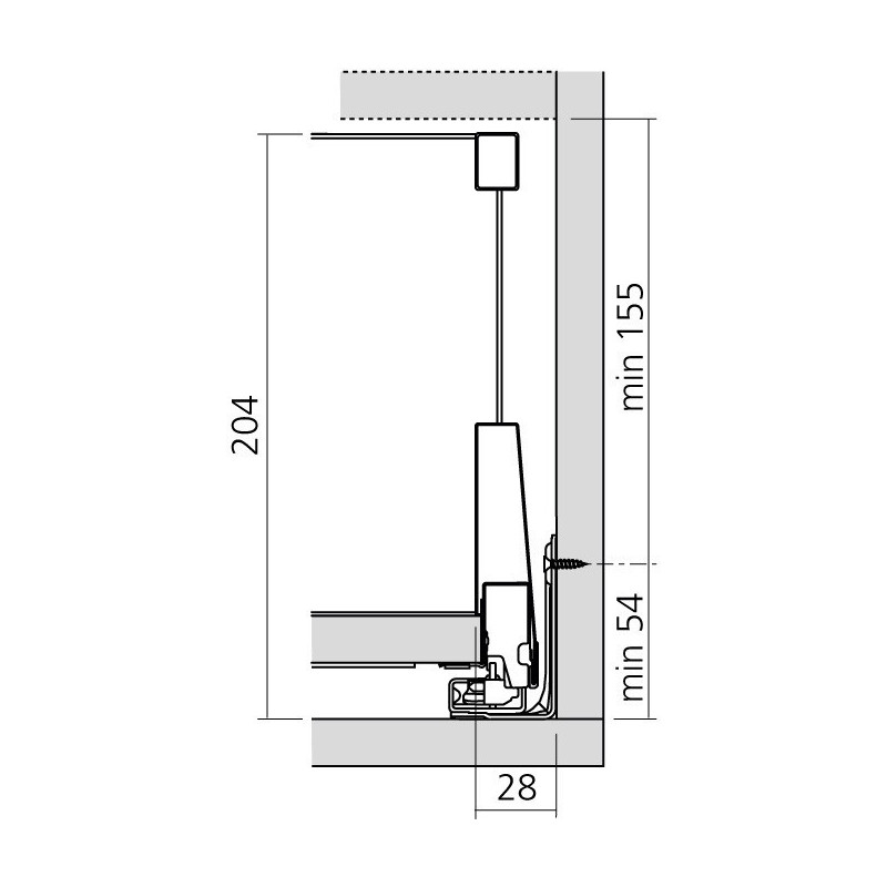 Tiroir à l'anglaise blanc monté sur mesure standard - Prêt à poser