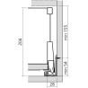 Tiroir à l'anglaise sur mesure MERIVOBOX Blum - Hauteur : 209 mm tube