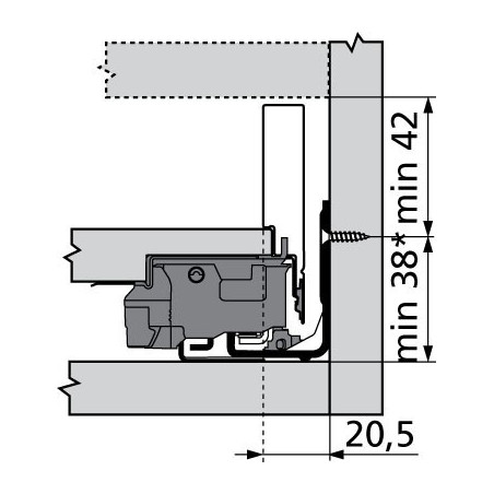 Tiroir sur mesure LEGRABOX Blum - Hauteur : 80 mm