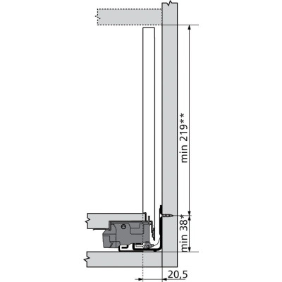 Tiroir sur mesure LEGRABOX Pure Blum - Hauteur : 257 mm