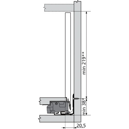 Tiroir sur mesure LEGRABOX Blum - Hauteur : 257 mm