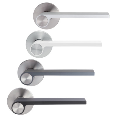 Poignée de porte OUTLINE - Look inox / Argent