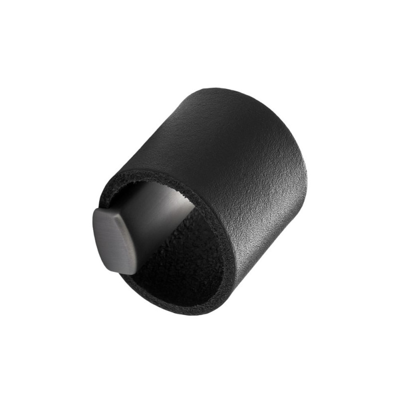 Bouton de meuble DRUM de FURNIPART - Cuir Noir