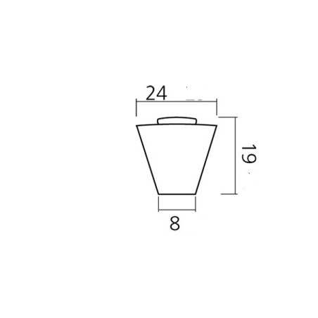 Bouton de meuble conique strié chromé