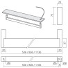 Tube de penderie lumineux LED 12V Rectangle