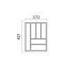 Range-couverts bois pour tiroir de 450 mm de large