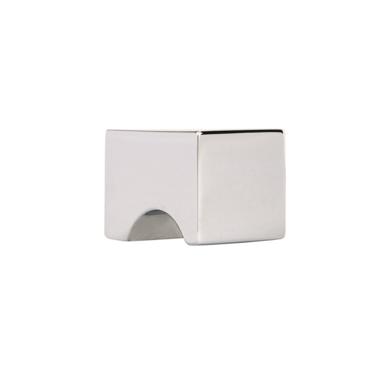 Bouton de meuble carré encoche - Chromé Bouton de meuble carré encoche - Chromé