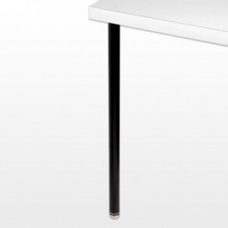 Pied de table rond chromé ou noir, différentes hauteurs, diamètre 35 mm