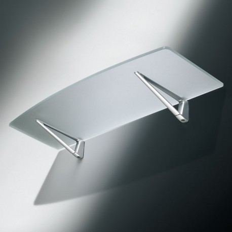 Support étagère en métal forme triangle gris ou chromé