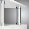 Console de snack TOWER - Inox brossé / Chromé / Alu